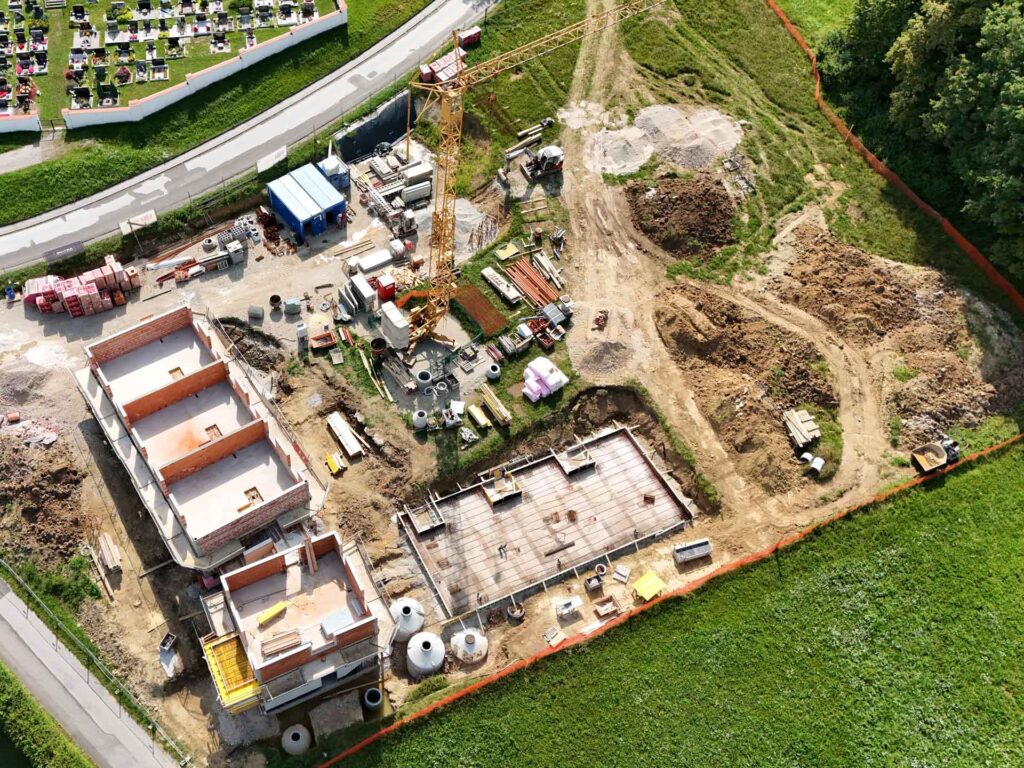 Geförderter Wohnbau in St. Bartholomä - Luftaufnahme