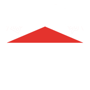Logo mit den Buchstaben BM unter einem roten Dach, Schriftzug „Baumeister“.